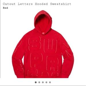 Supreme cutout letters hooded sweatshirt